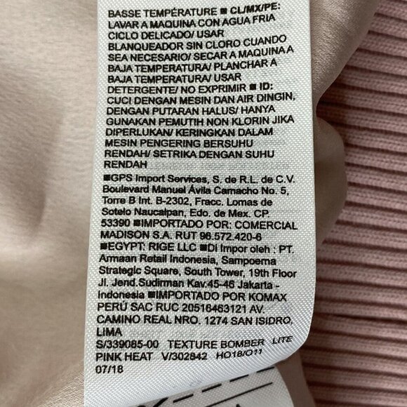 Old Navy Bomber Jacket Womens size Large Full Zip Front Lined Pockets Pink - Picture 13 of 14